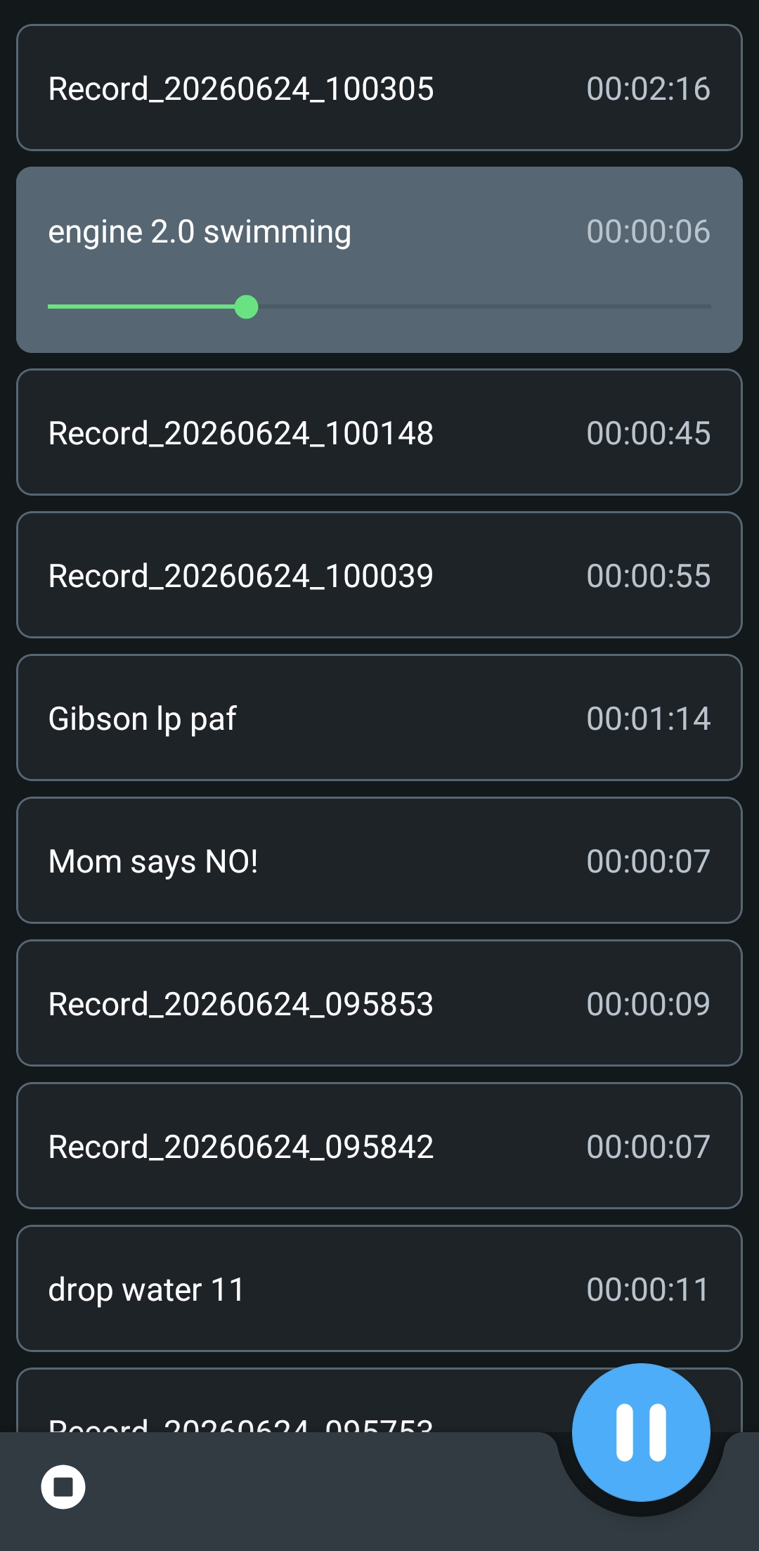 Скриншот dictaphone