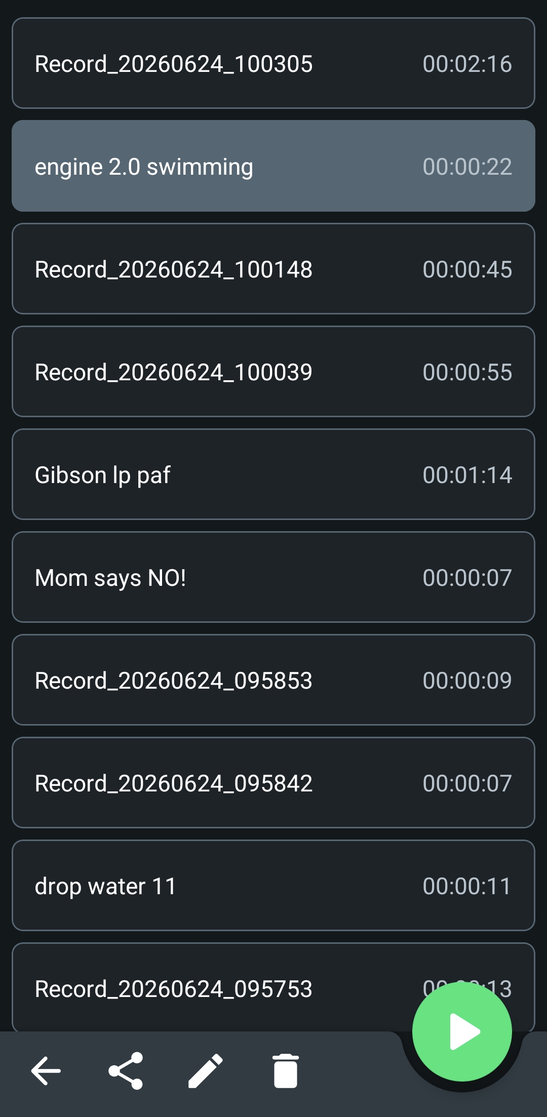 Скриншот dictaphone