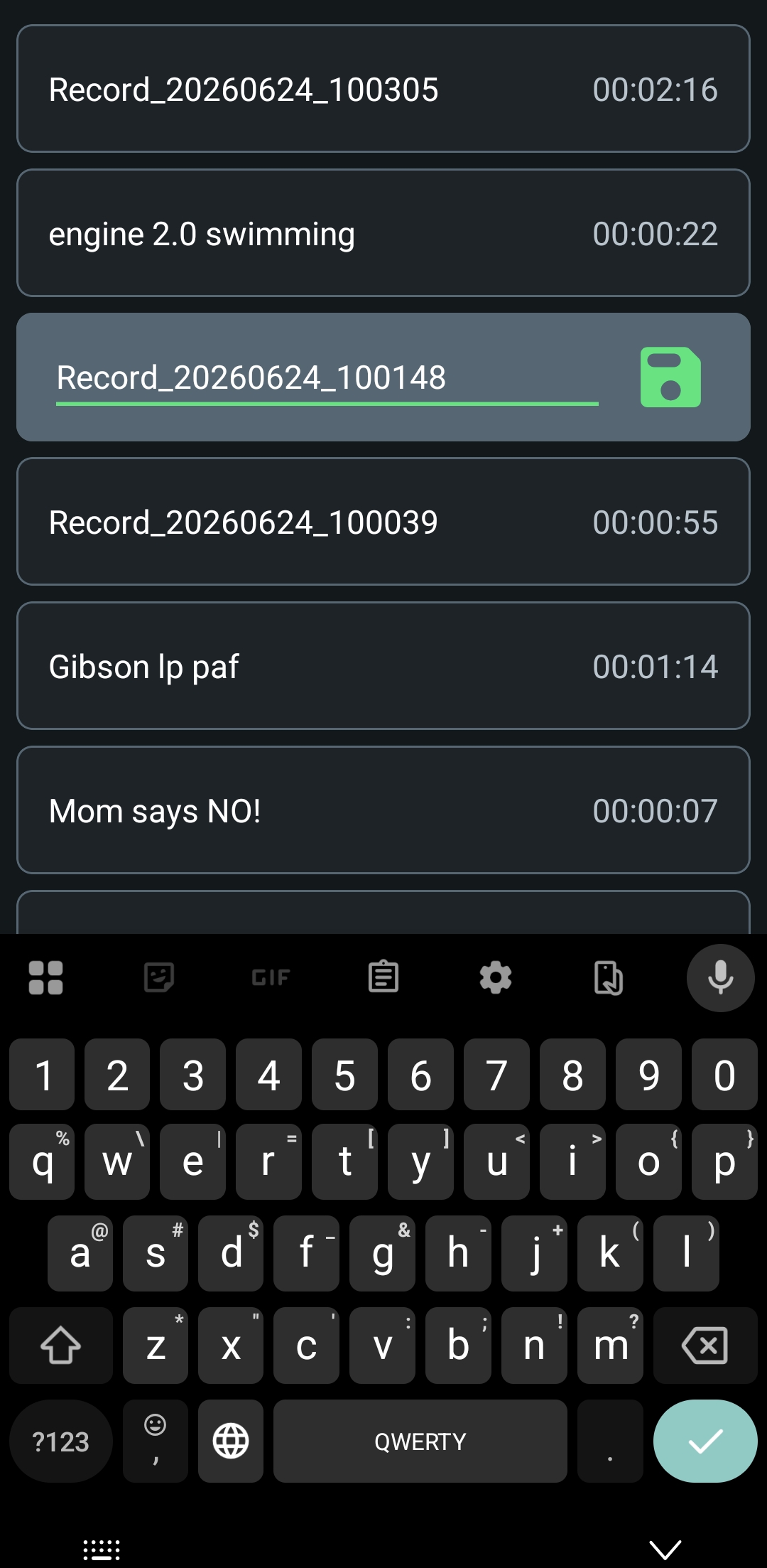 Скриншот dictaphone